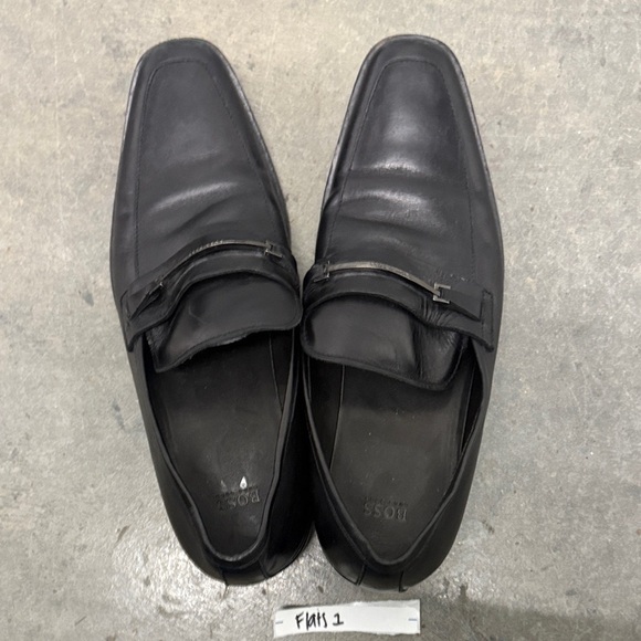 Boss Classic Black Leather Loafers